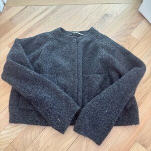 Women's zara Gray Wool sweater